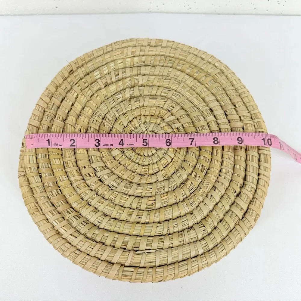 Unbranded Bohemian Off White Macrame Plant Hanger and 10 Inch Basket - Picture 11 of 17